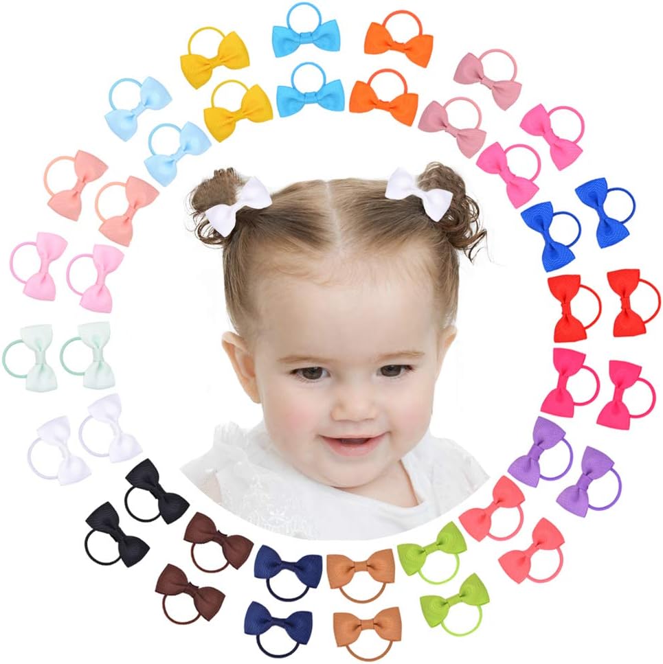 Jollybows 40 piece mini boutique hair bows set front view