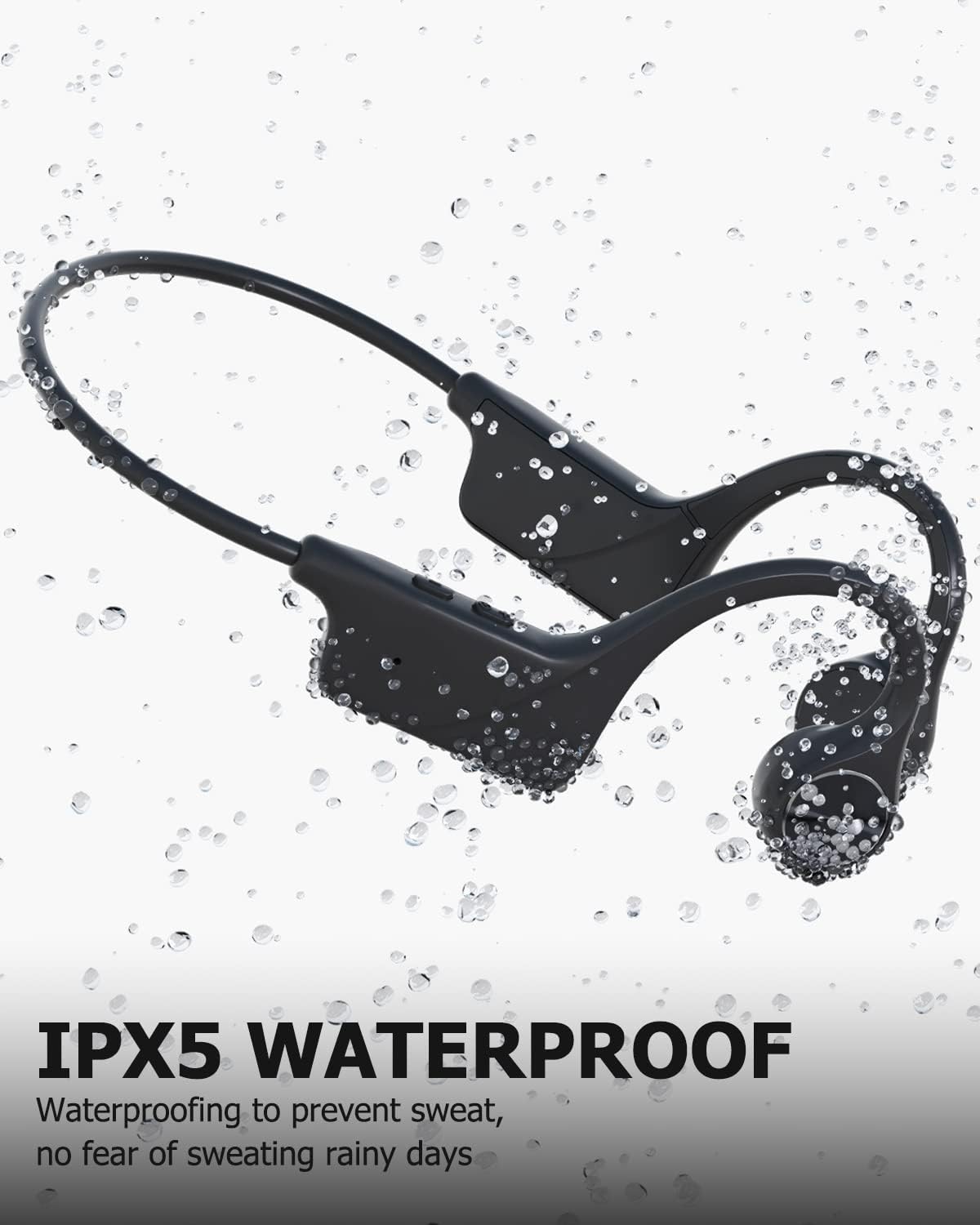 Monodeal running headphones lifestyle view during outdoor workout