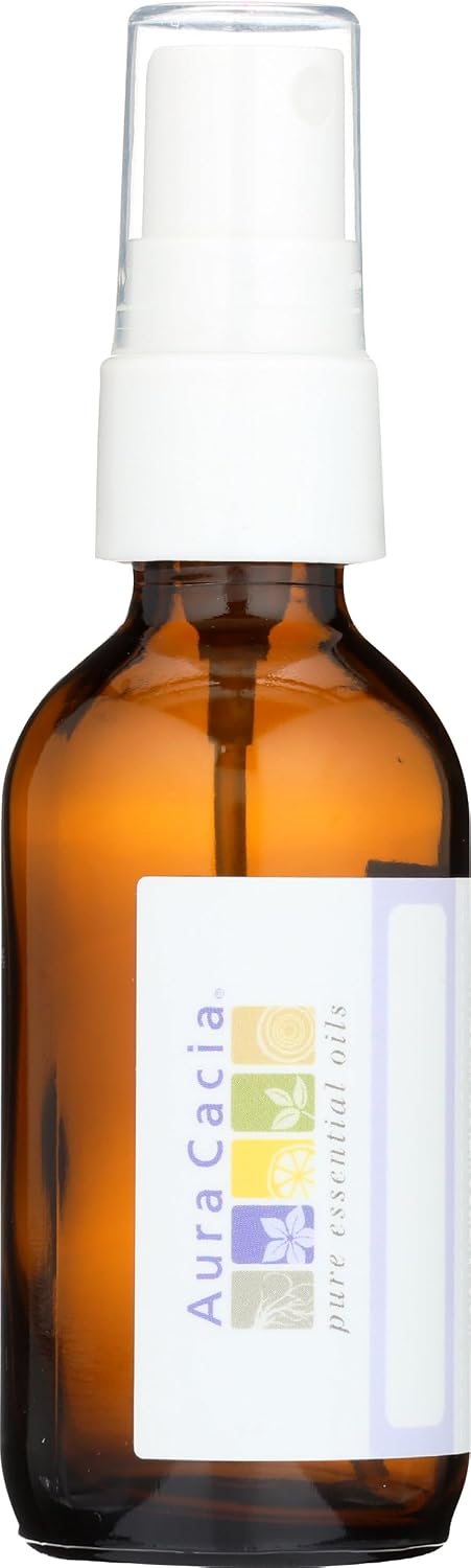 Aura Cacia amber mist glass bottle front view