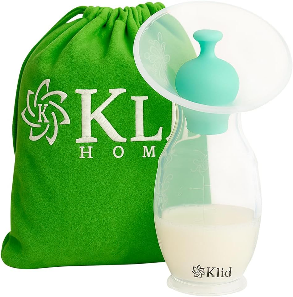 Klid Home manual breast milk collector front view silicone milk saver for nursing mothers