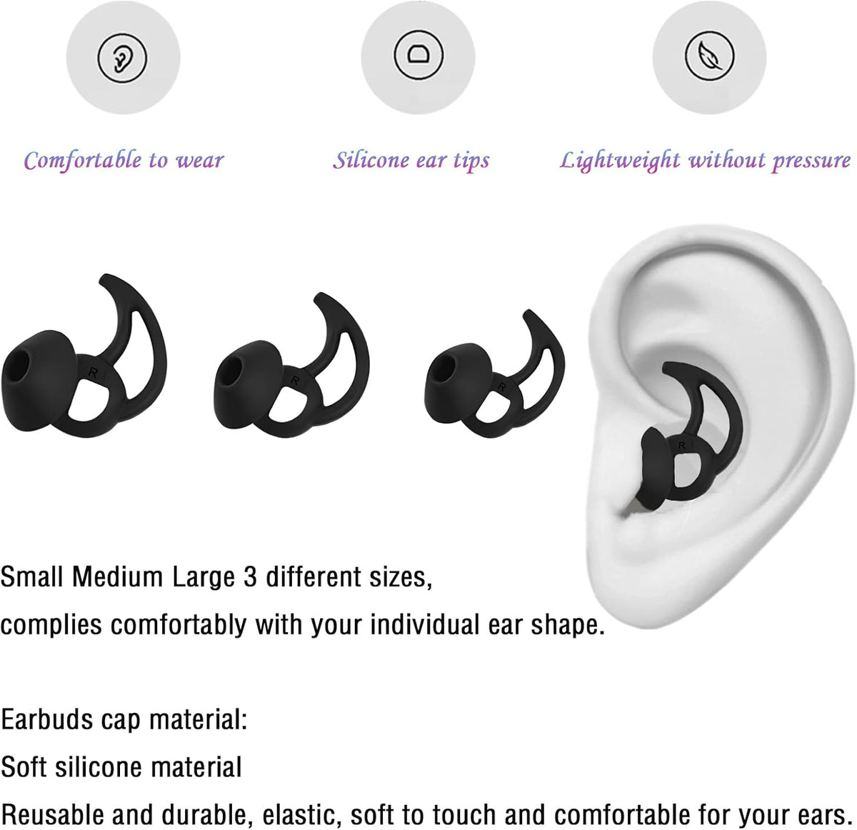 WKYMY replacement tips compatible with Bose headphones