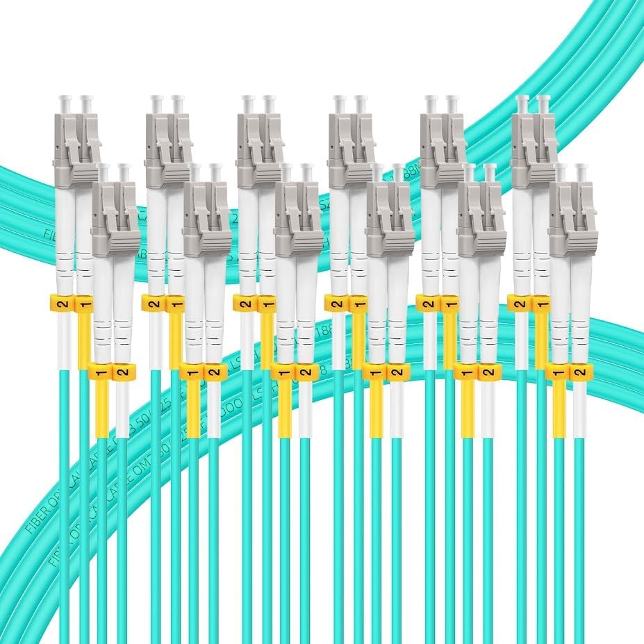 Flyprofiber OM4 LC to LC fiber patch cable 6-pack front view