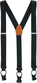 Trafalgar big and tall classic stretch button end braces front view