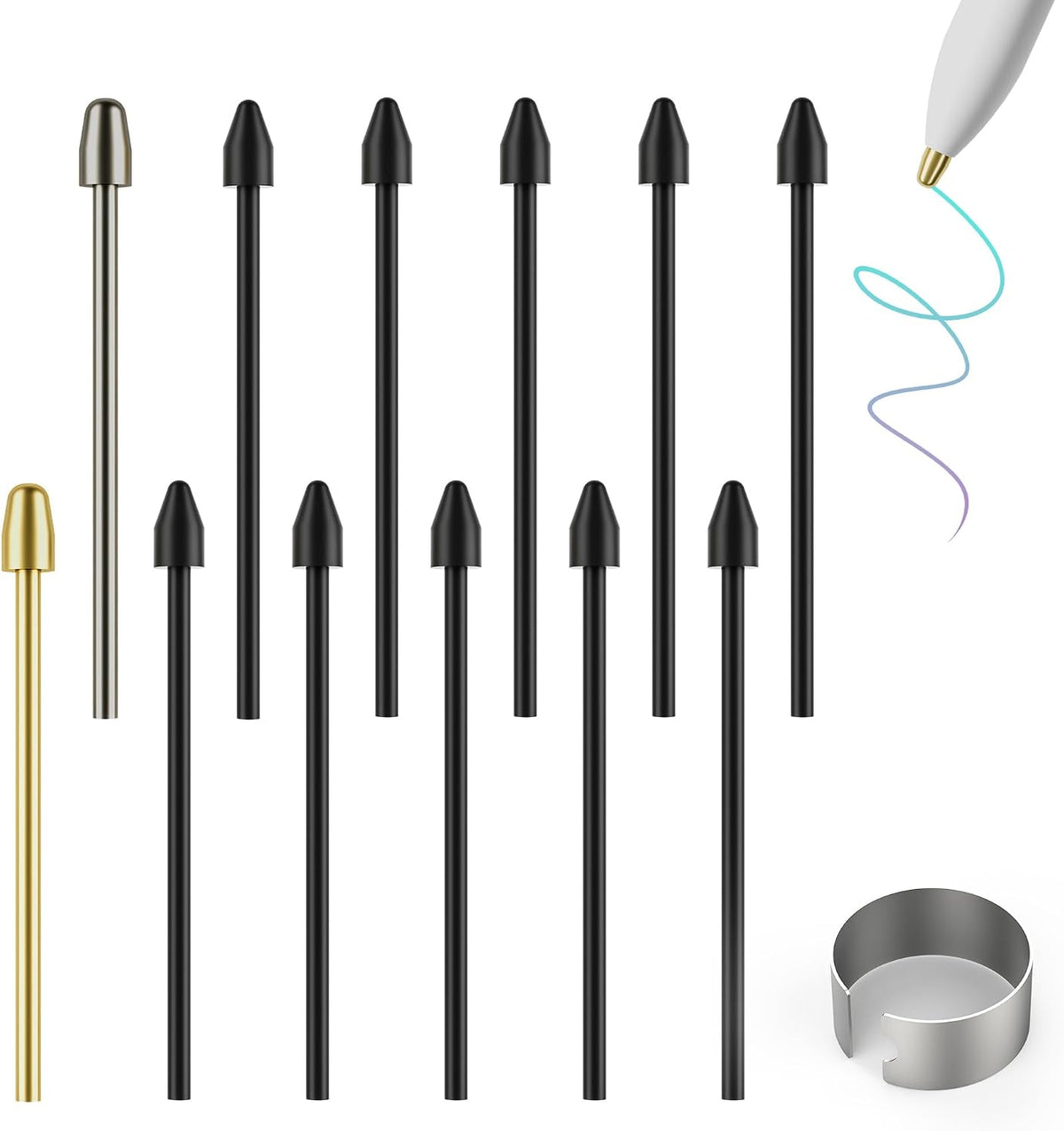 AHBTEYM metal pen tips front view packaging