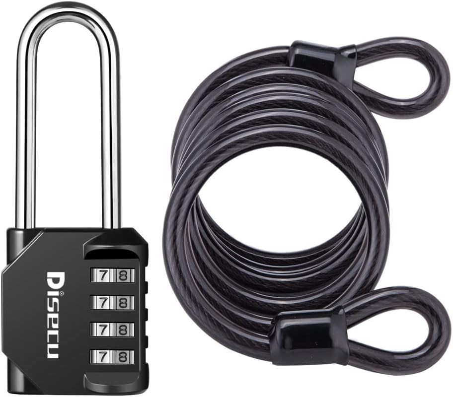 2 Pack disecu 2.6 Inch Long Shackle Combination Lock, 4 Digit Outdoor Waterproof Padlock for School Gym Locker, Sports Locker, Storage Unit, Gate, Fence, Toolbox, Cabinet (Black) - Image 10