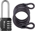 2 Pack disecu 2.6 Inch Long Shackle Combination Lock, 4 Digit Outdoor Waterproof Padlock for School Gym Locker, Sports Locker, Storage Unit, Gate, Fence, Toolbox, Cabinet (Black) - Image 10