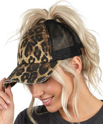 Funky Junque criss cross ponytail cap front view