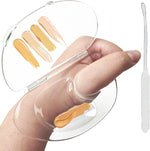 Getpuchra transparent makeup mixing palette front view with spatula