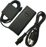 Dell 65W USB Type C laptop charger front view showing the main adapter block and attached cable