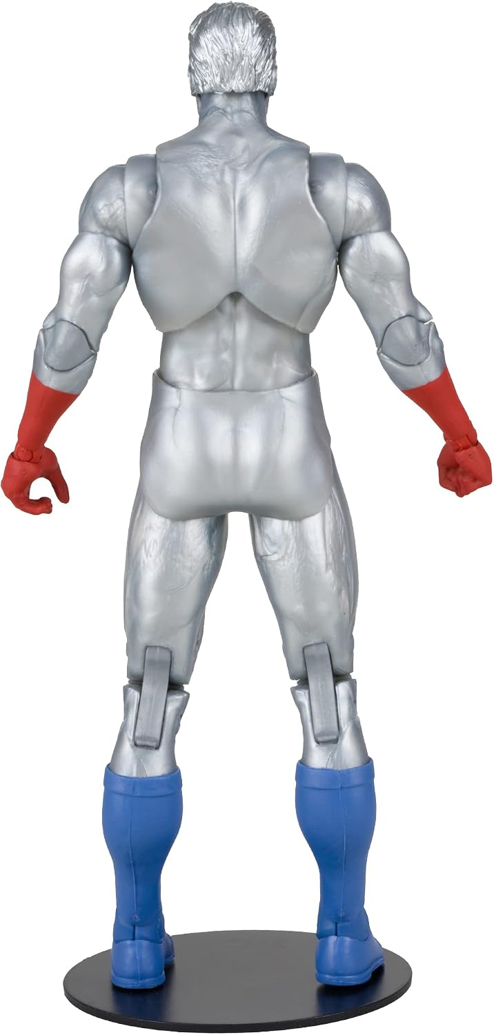 Captain Atom New 52 action figure close up head sculpt and red gloves