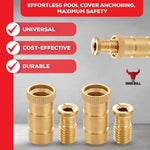 The Door Bull 20 pack pool cover anchors for concrete decks