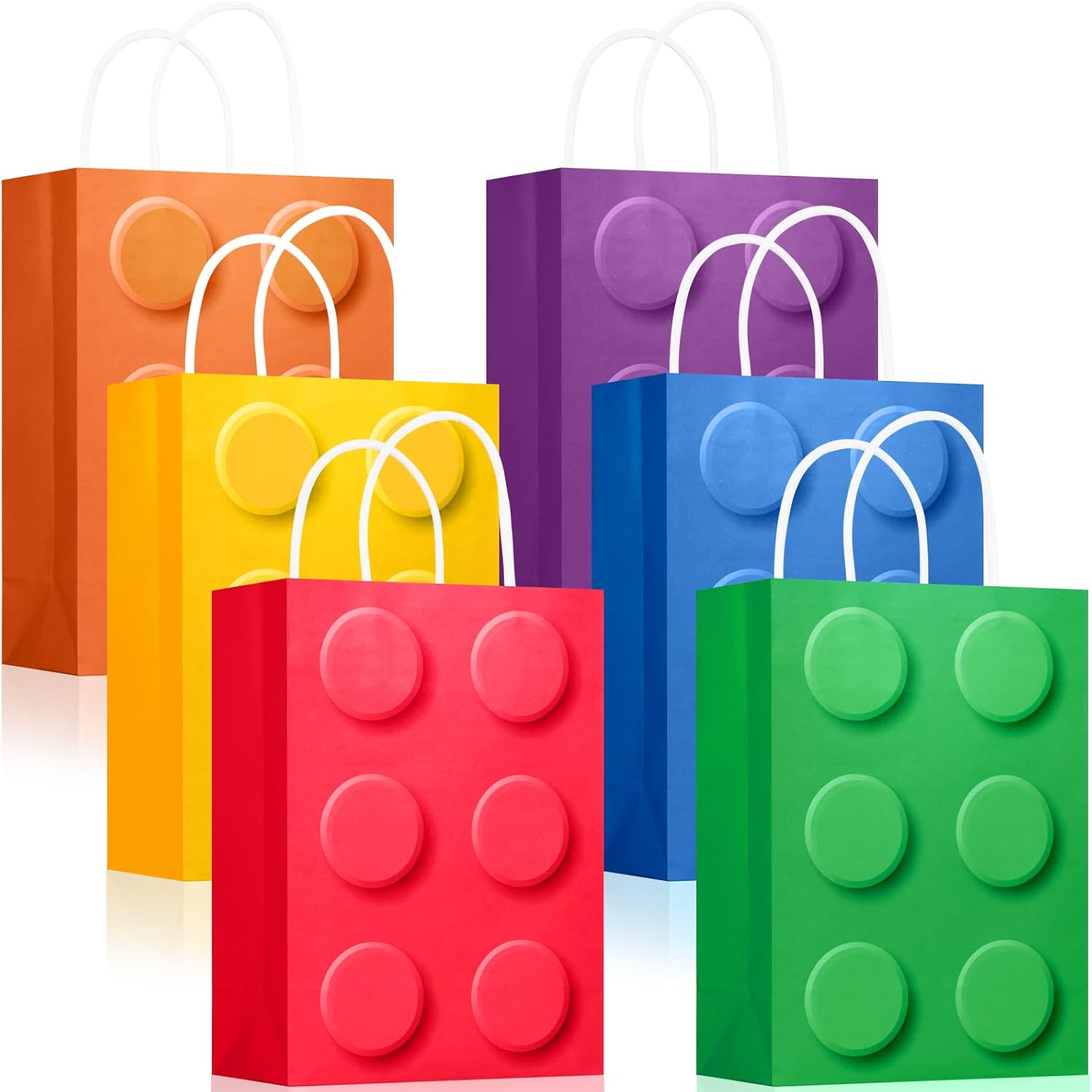 Yotnus 24 pieces building block party favor gift bags front view