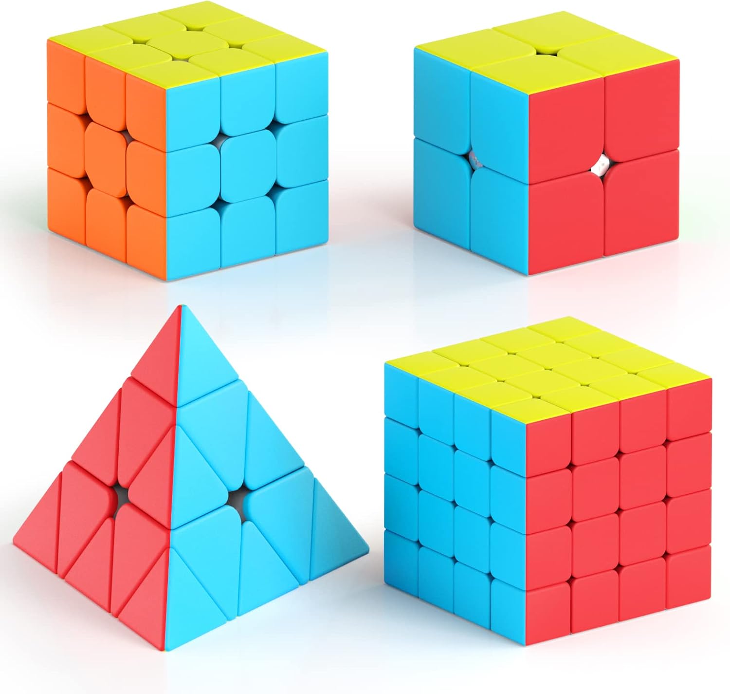 Vdealen speed cube set 4 piece bundle front view