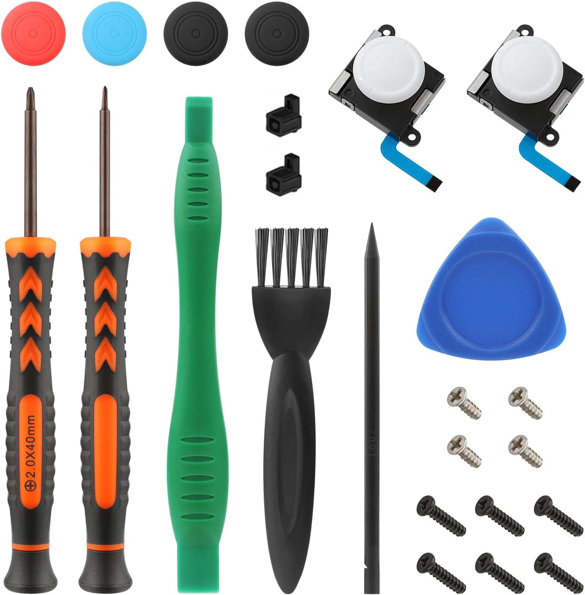 SAVITA joystick replacement kit front view showcasing 25 pieces of premium repair tools for console maintenance.