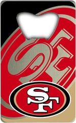 FANMATS NFL credit card style bottle opener front view showing team logo