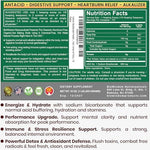 BioWisdom aluminum free baking soda organic pure powder packaging side view.