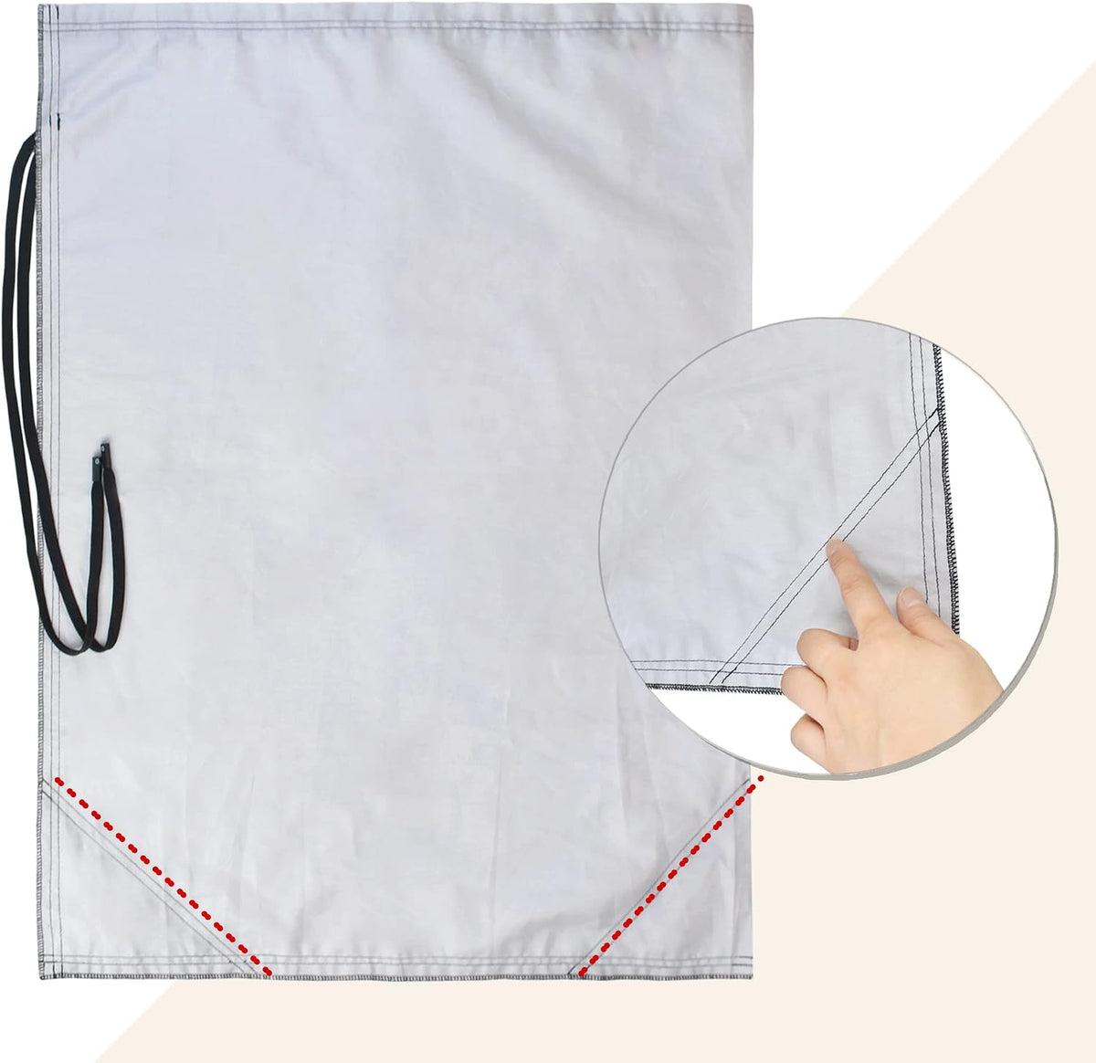 2 Pack Cloth Snake Reptile Bag with Bite Free Pouch Corner Drawstring for Capturing Moving Transporting Hunting Catching Snakes Reptiles to Vet or Travel - Image 2