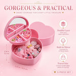 Cabilock heart jewelry box packaging and set layout