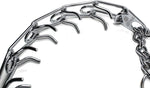 Packaging view of the imported Herm Sprenger ultra plus dog collar highlighting the genuine brand logo