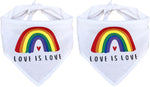 Tinsow 2 Pcs Dog Bandanas Gay Pride Rainbow Bandanas Cotton Handkerchiefs Party Supply Pet Bandana - Image 9