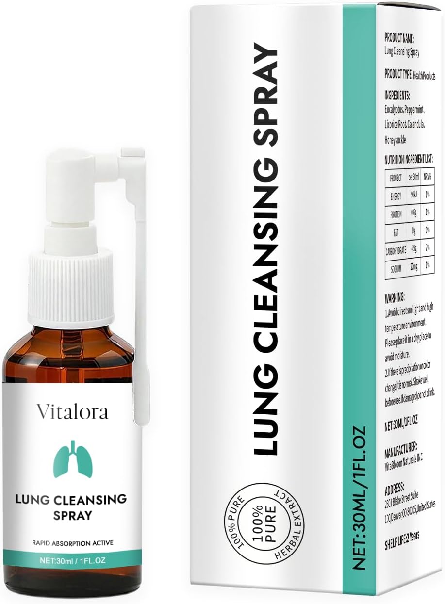 Vitalora Lung Cleansing Spray, Herbal Lung Cleansing Spray, 30ml - Image 1