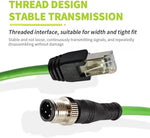 Full 1-meter green cable layout with molded plugs