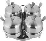 TOPINCN rotating condiment pot with protective lids