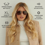 Lucyd Lyte Jupiter XXL smart glasses close-up of touch controls on temple