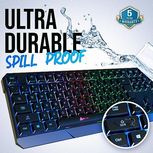 KLIM Chroma keyboard connected to gaming console setup