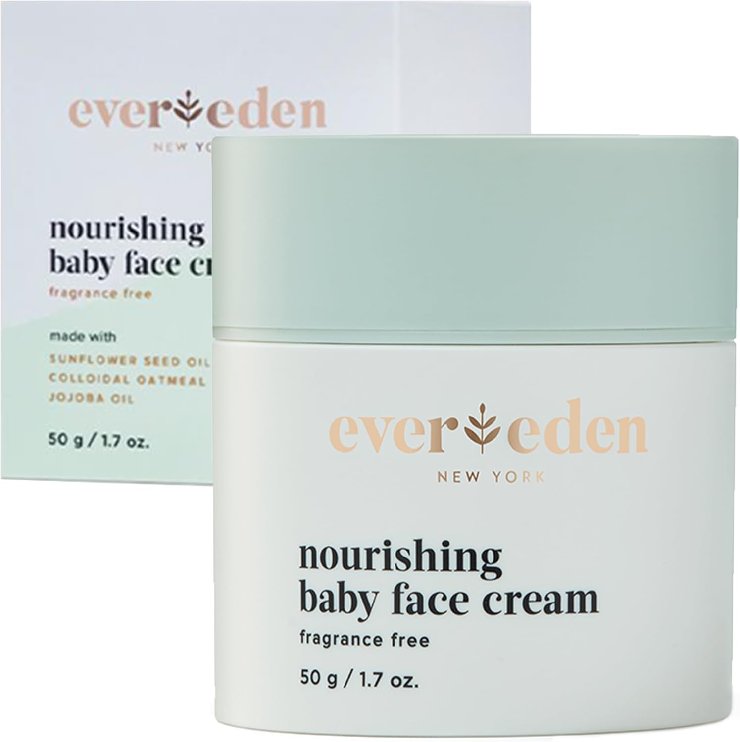 Evereden Nourishing Baby Face Cream front view of the premium imported packaging
