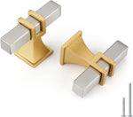 Haliwu 20 Pack 3 Inch Gold Cabinet Handles Brushed Brass Drawer Pulls | Zinc Aolly,Square Cabinet Hardware,for Kitchen Dresser Cabinet Bathroom Vanity Closet Cupboard,2 Screws,Easy DIY,Smooth Touch - Image 11