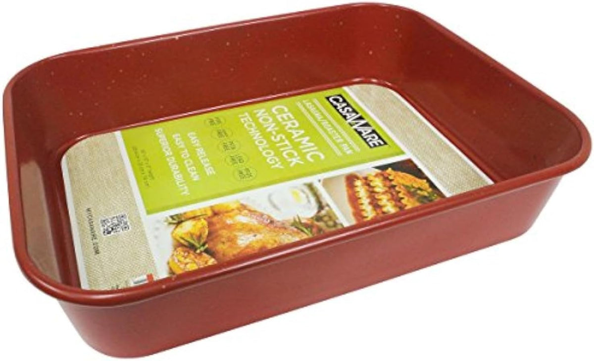CasaWare lasagna roaster pan front view