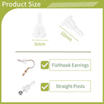 Pack of twenty clear earring backs for comfortable sleeping