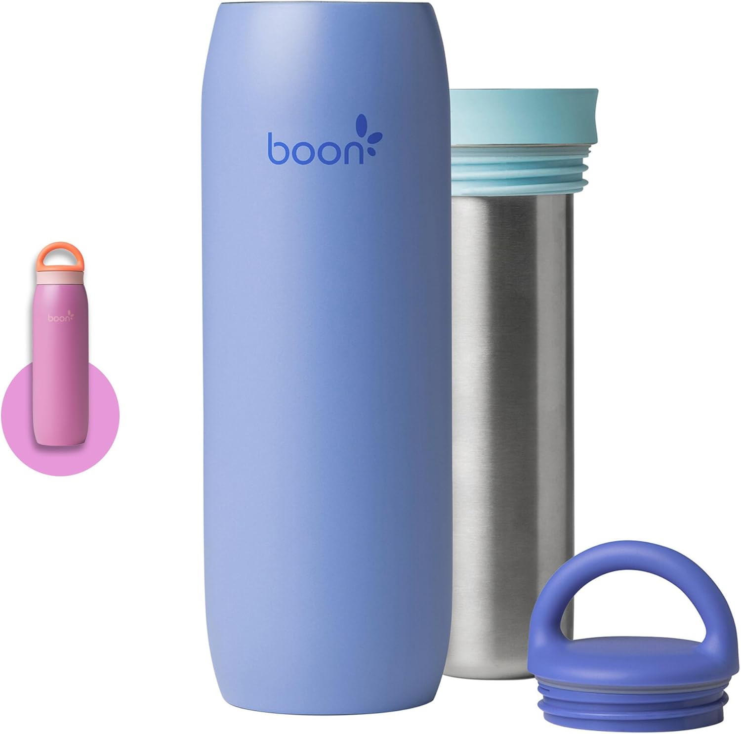 Boon Frosh Portable Breast Milk Chiller in purple front view