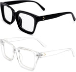 COASION classic square clear lens eyeglasses front view for women