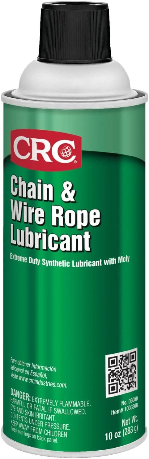 CRC Chain and Wire Rope Lubricant 10 Ounce front view heavy duty industrial spray