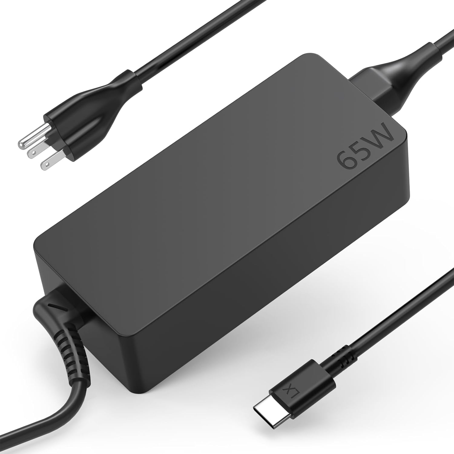 Hidix 65 Watt Lenovo laptop charger USB Type C replacement power supply adapter cord front view