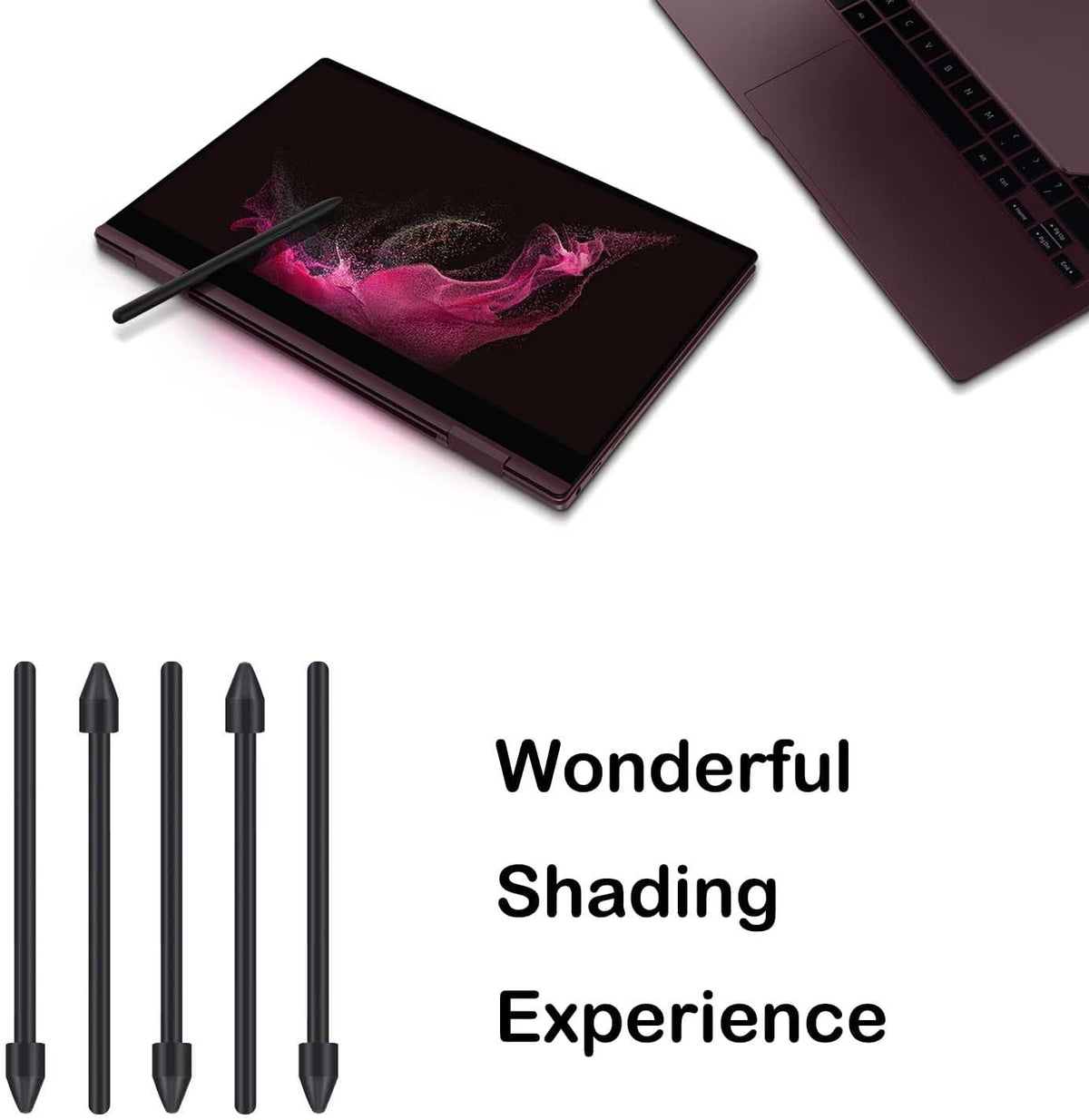 Close up of replacement pen tips for Samsung Galaxy Book stylus