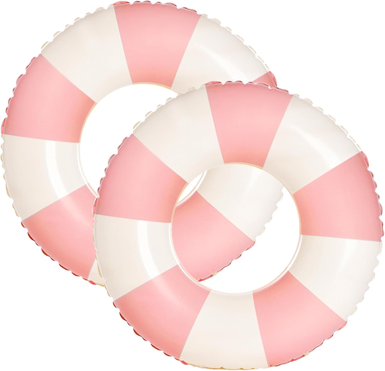 Yuokwer striped inflatable pool floats for adults 2 pack front view