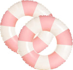 Yuokwer striped inflatable pool floats for adults 2 pack front view