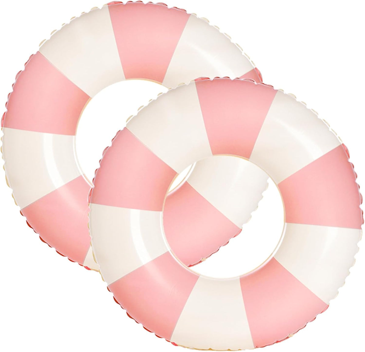 Yuokwer striped inflatable pool floats for adults 2 pack front view