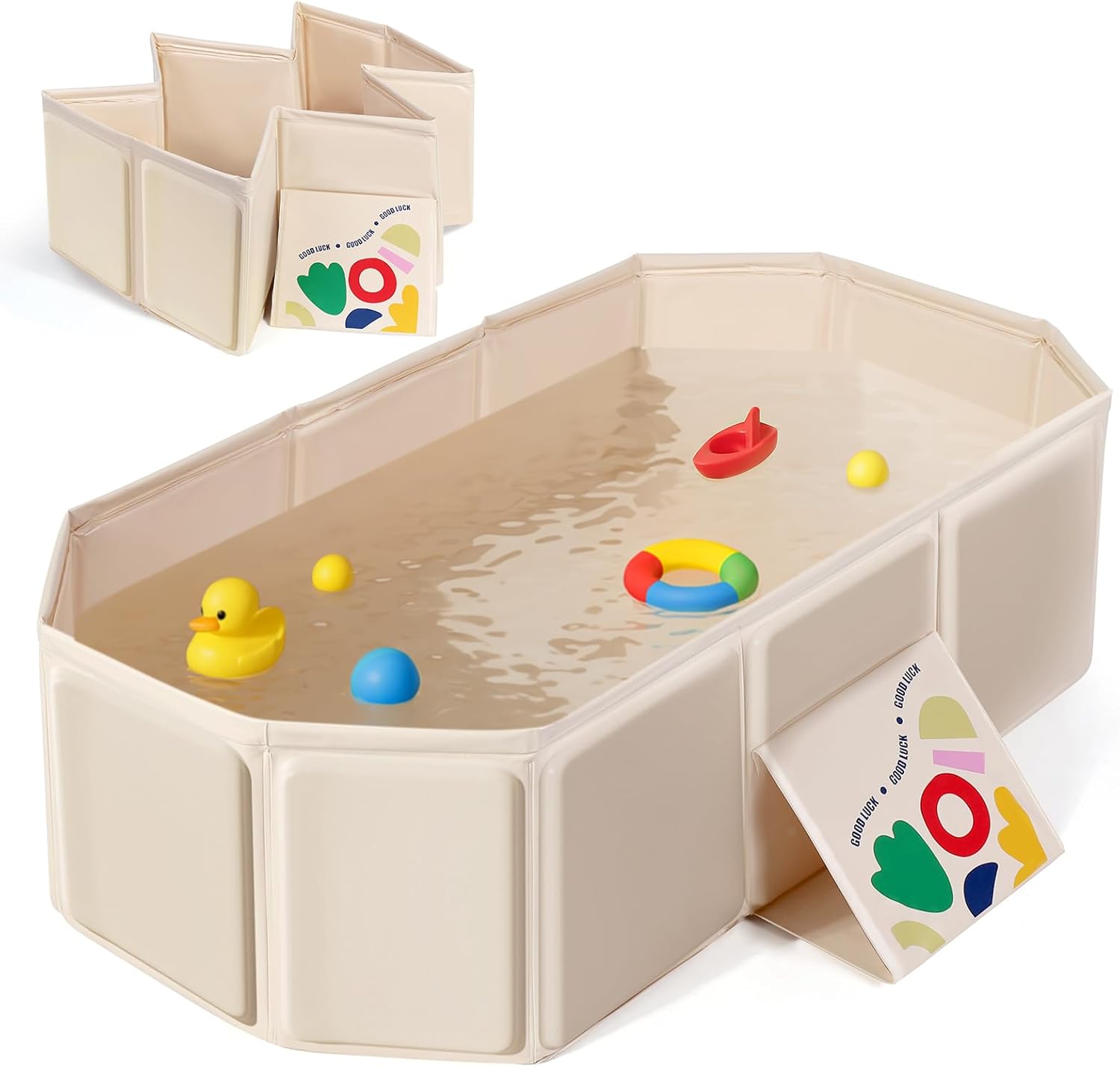 Orzbow collapsible baby bathtub front view for toddlers