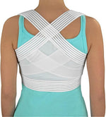 Side profile view of DMI posture support brace worn