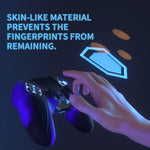PlayVital anti-slip silicone case fitted on PS5 Edge controller with charging dock