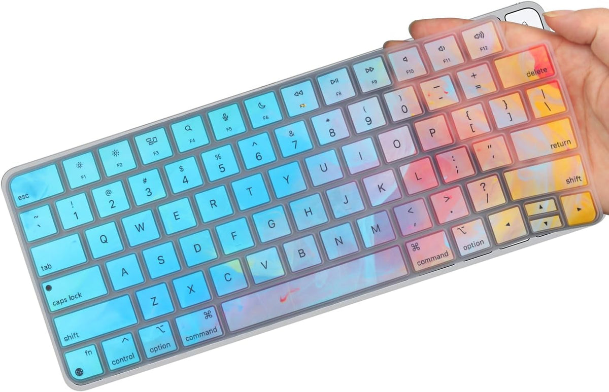 Keyboard Cover for iMac 24 Inch with M4/M3/M1 2024-2021, Apple Magic Keyboard 3 with Touch ID A3118 A2449, Mac mini Desktop M4 M2 M1 Chip Keyboard Accessories Ultra Thin Silicone Skin (Clear) - Image 10