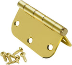 Goldentimehardware solid polished brass door hinge front view