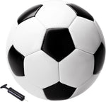 Richball toddler soccer ball size number two front view classic black and white training ball.