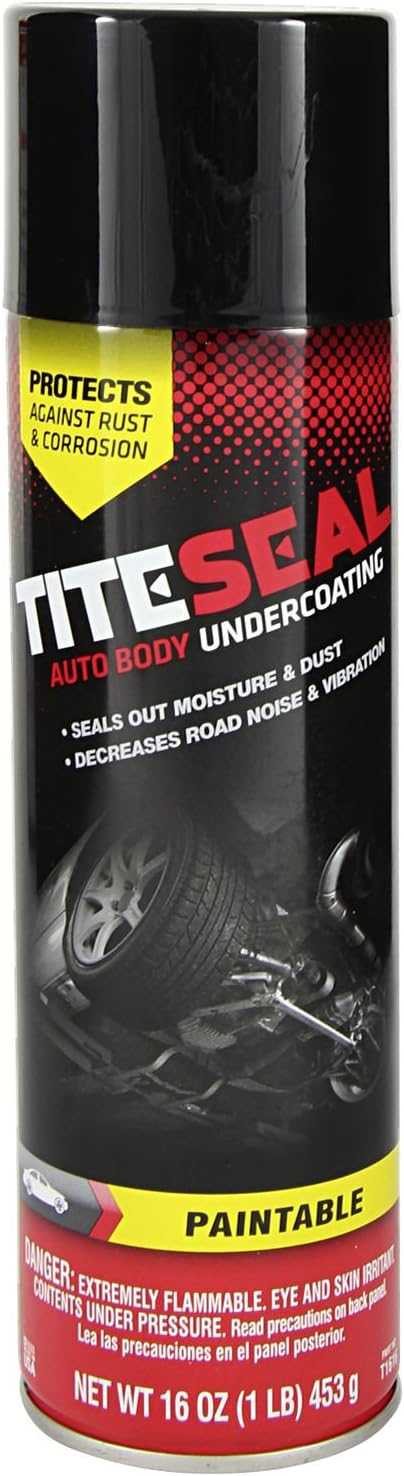 Tite-Seal by GUNK T1616 Paintable Auto Body Undercoating sixteen ounce aerosol can front view for rust prevention