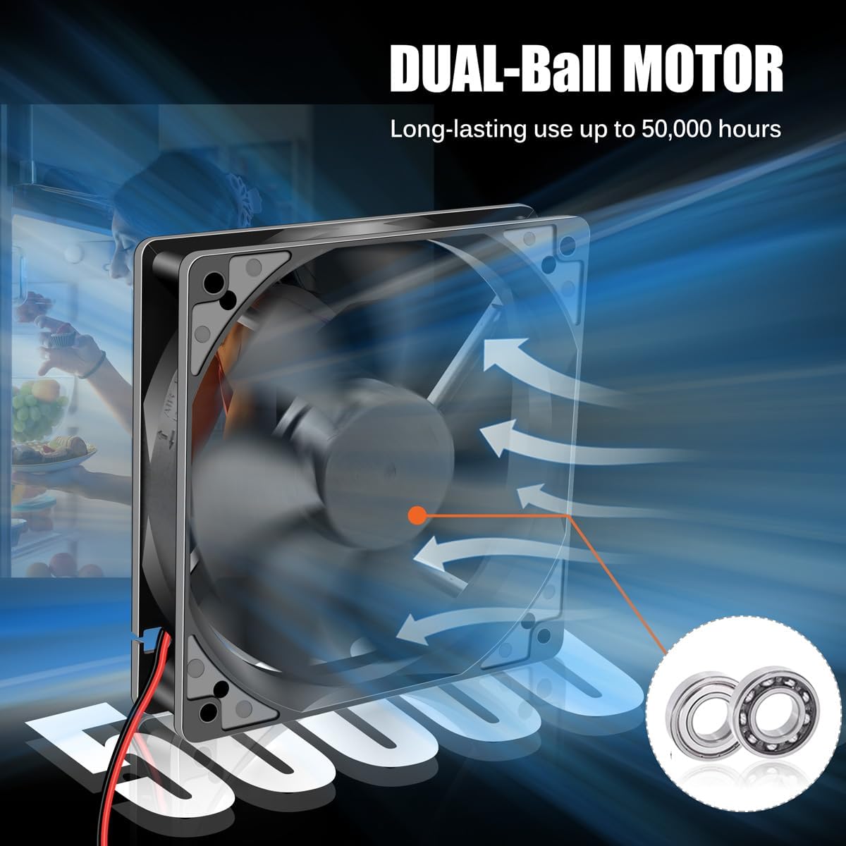 GDSTIME waterproof fan 2-pin connector and cable