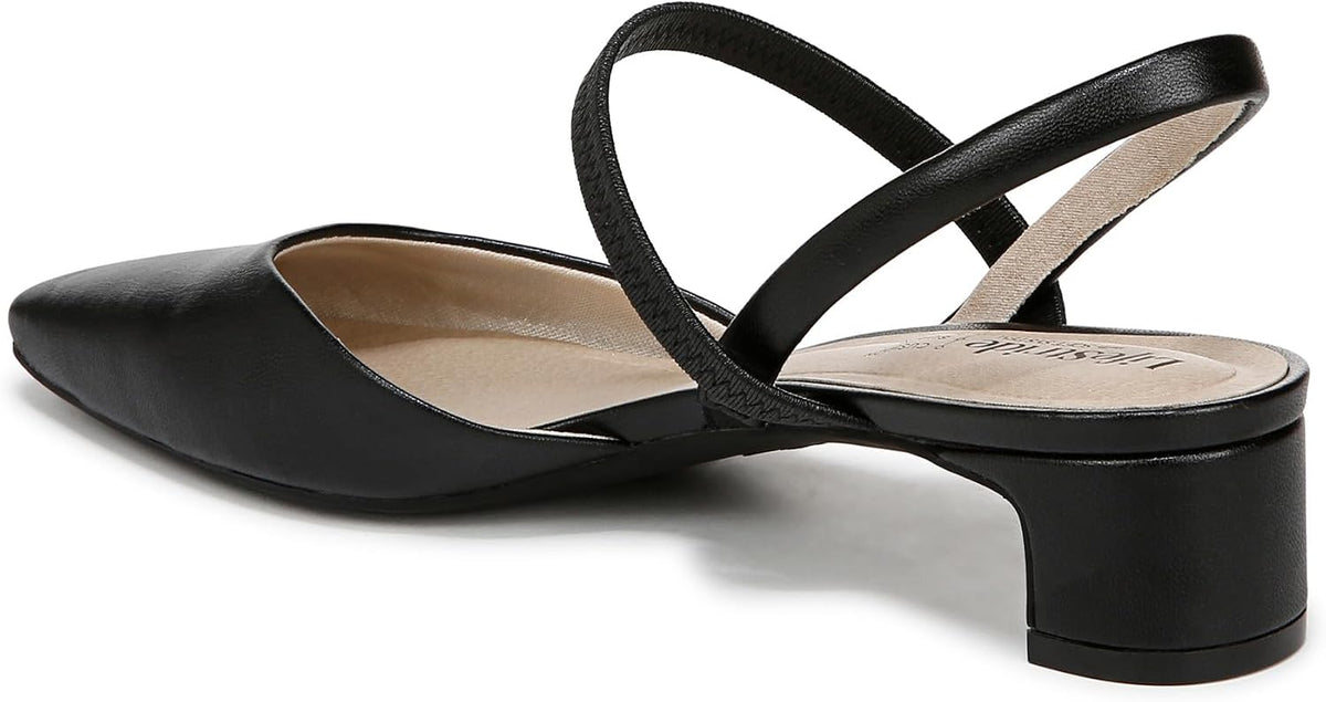 LifeStride black block heel pump angled perspective